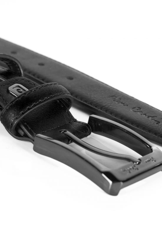 Leather belt PIERRE CARDIN PC-3346-GG25-NERO
