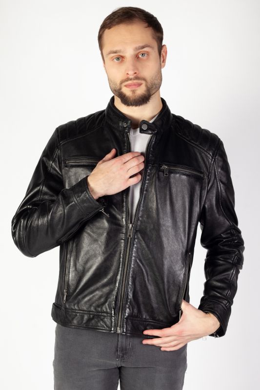 Leather jacket DEERCRAFT DMIsmael-LASV-black