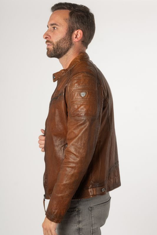 Leather jacket MAURITIUS 1201-0666-cognac