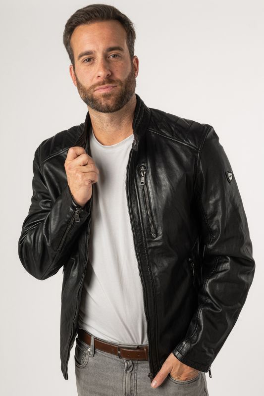 Leather jacket MAURITIUS 1201-0672-black