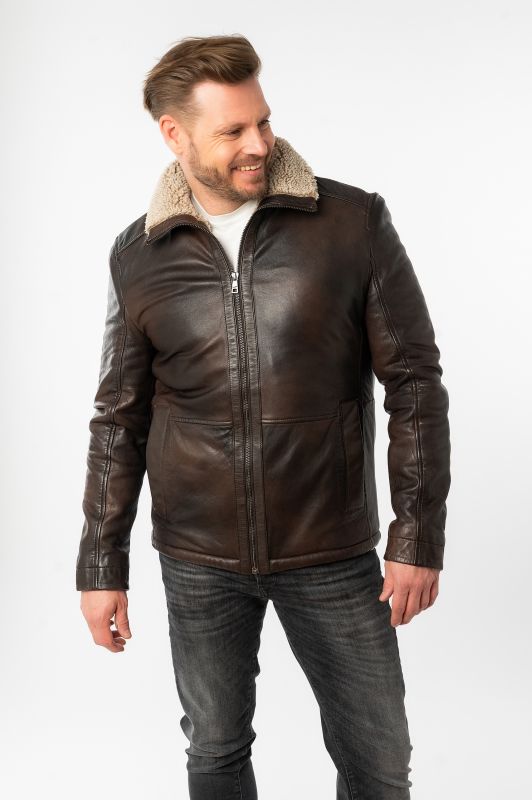Leather jacket MAURITIUS 1201-0796-antique-brown