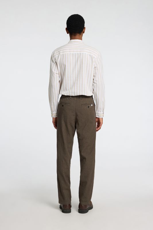 Linen trousers SELECTED 16087636-Forest-Night