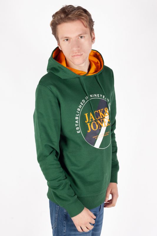 Hoodie JACK & JONES 12250266-Dark-Green