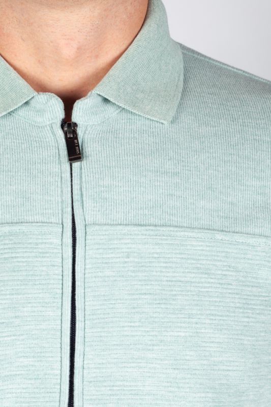 Sweater with zip MCL 39672-MINT-MELANJ