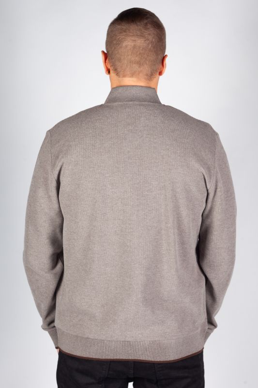 Sweater with zip MCL 40450-KAHVEMELANJ