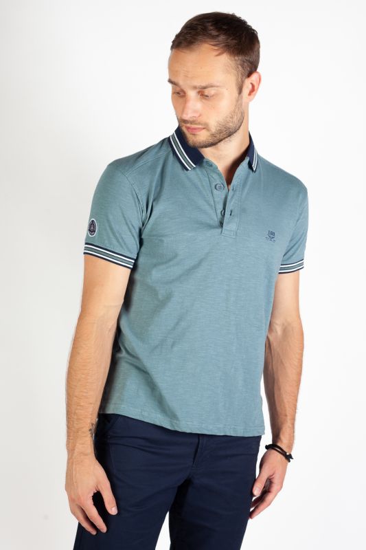 Polo shirt LEGENDERS JURROS-DUSTY-BLUE