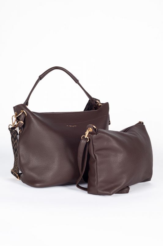 Handbag FLORA&CO H6966-CHOCOLAT