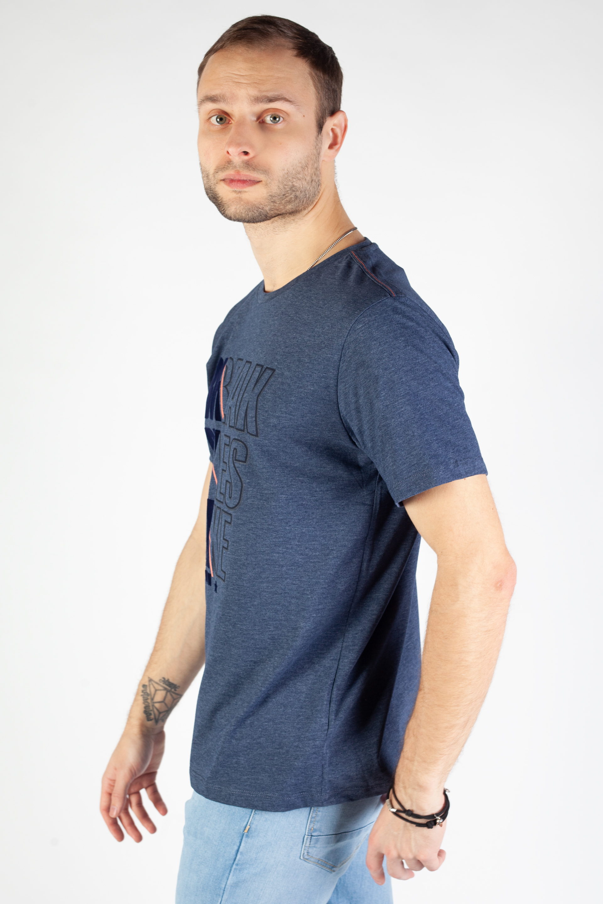 T-paita MCL 35760-LACIVERT-MELANJ