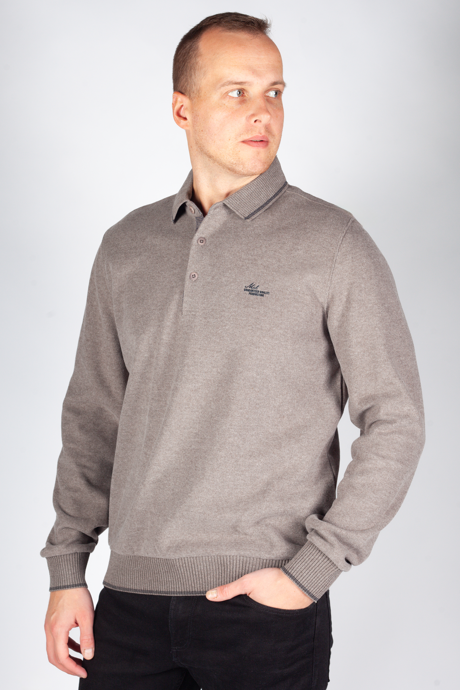 Polo paita MCL 39848-KAHVE-MELANJ