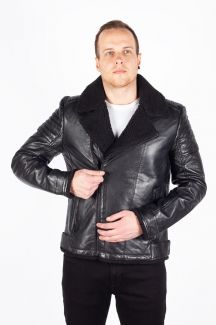 Vuorilla varustettu nahkatakki GIPSY 2201-0139-black