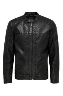 Nahkatakki ONLY & SONS 22012339-BLACK