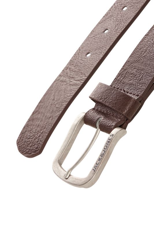 Nahkainen vyö JACK & JONES 12120697-BLACK-COFFEE