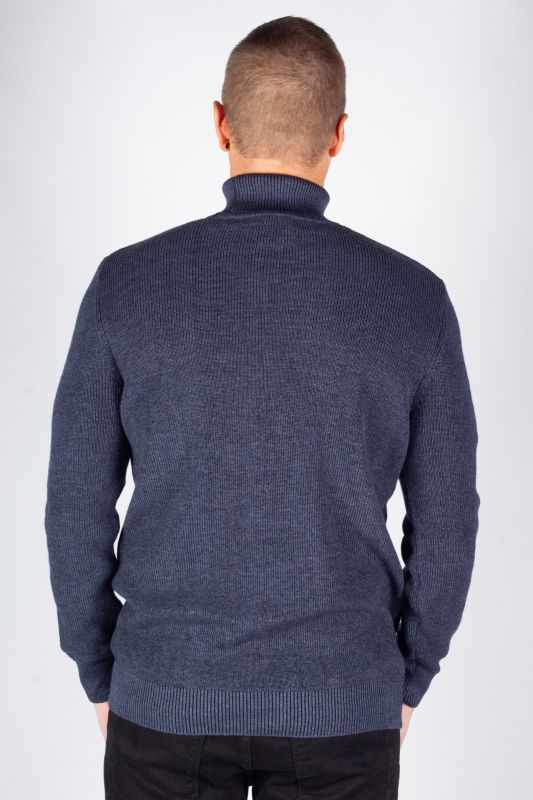 Korkea kaulus villapaita MCL 33811-INDIGOMELANJ