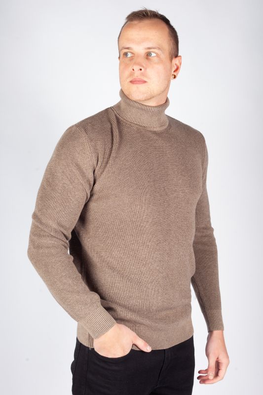 Korkea kaulus villapaita MCL 33811-TOPRAKMELANJ