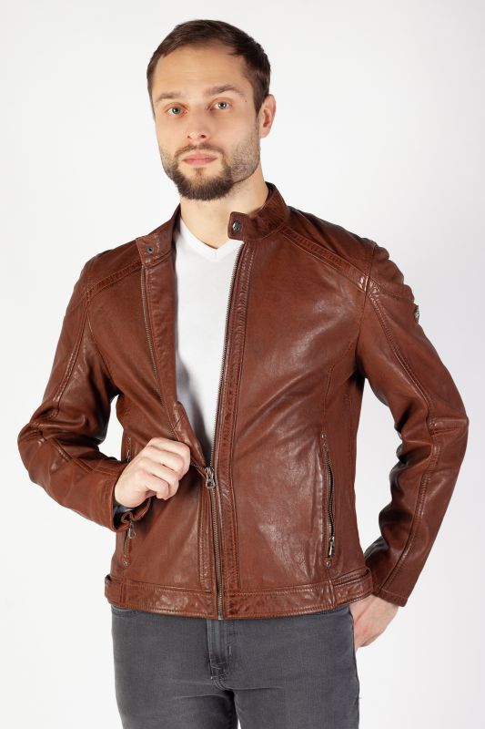 Nahkatakki GIPSY GMDuuk-LAGAV-cognac