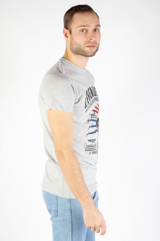 T-paita LEGENDERS HELMET-GREY-MELANGE