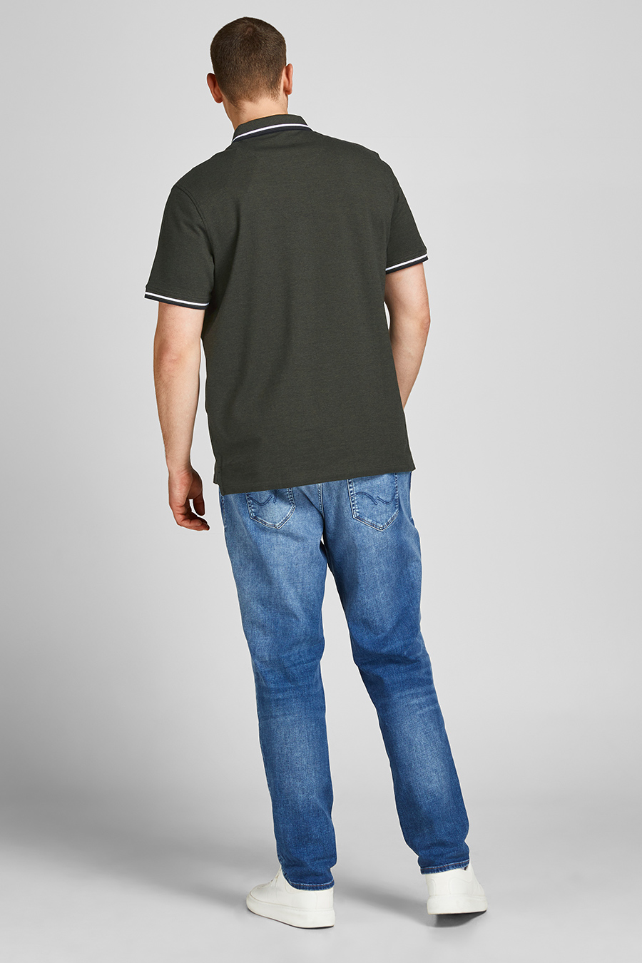 Polo marškinėliai JACK & JONES 12143859-Forest-Night