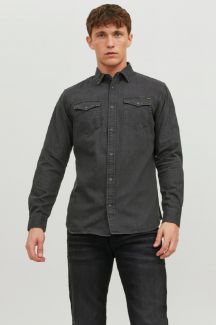 Džinsiniai marškiniai JACK & JONES 12138115-Black