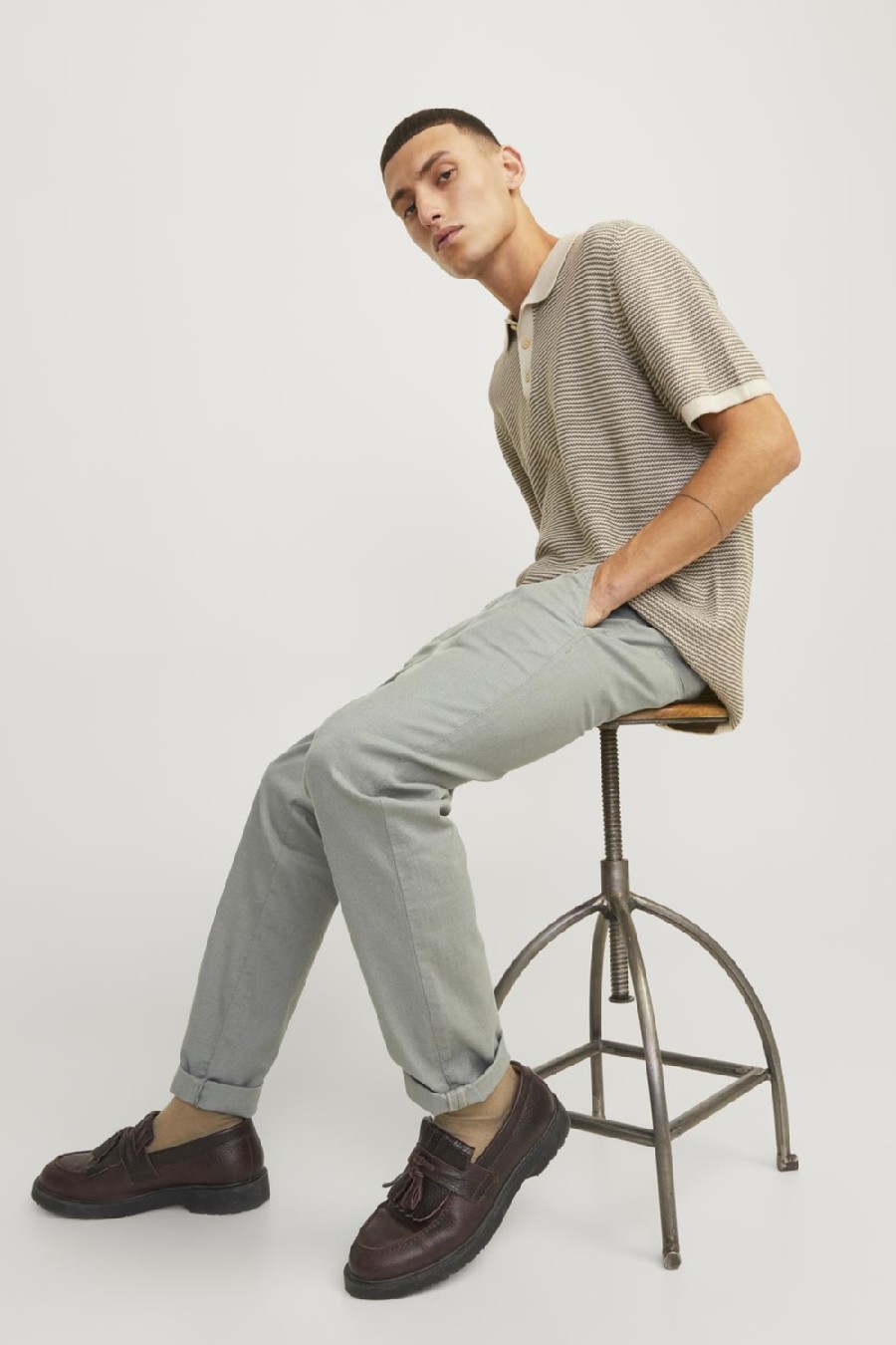 Klasiskās bikses JACK & JONES 12206198-Agave-Green