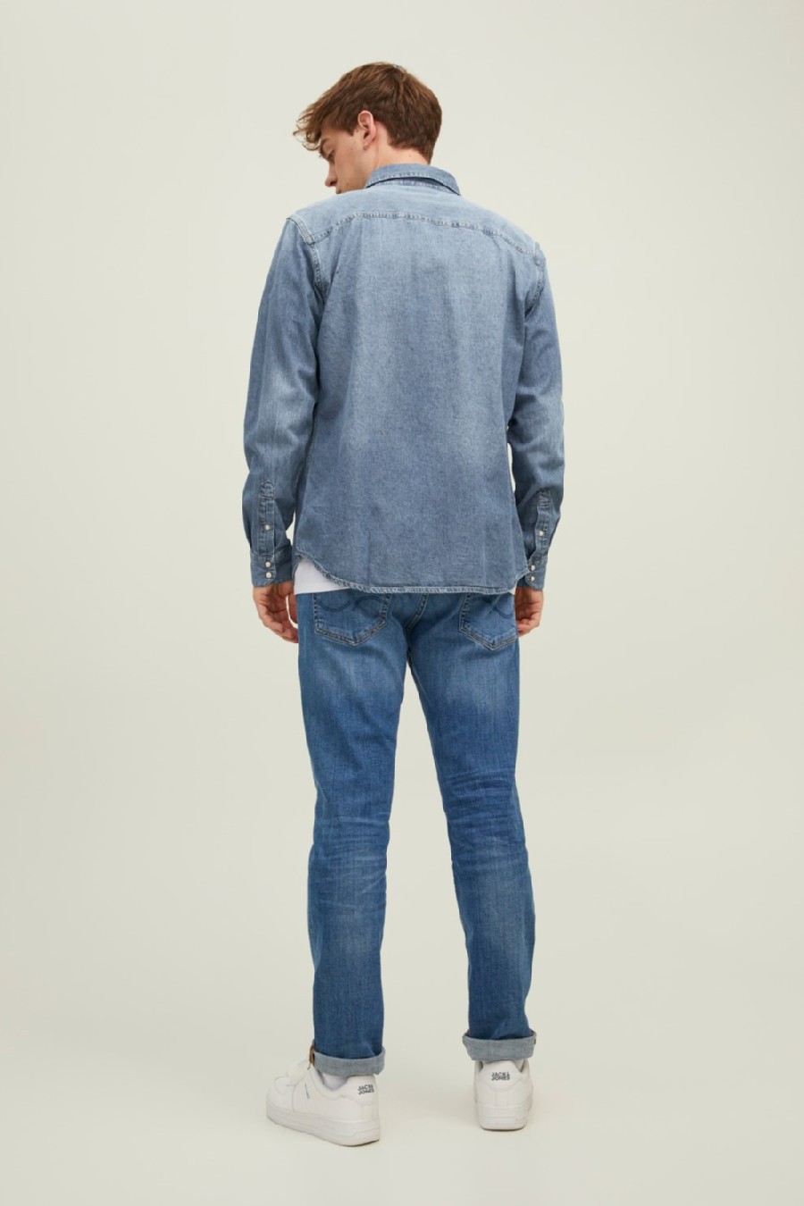 Džinsa krekls JACK & JONES 12138115-Medium-Blue