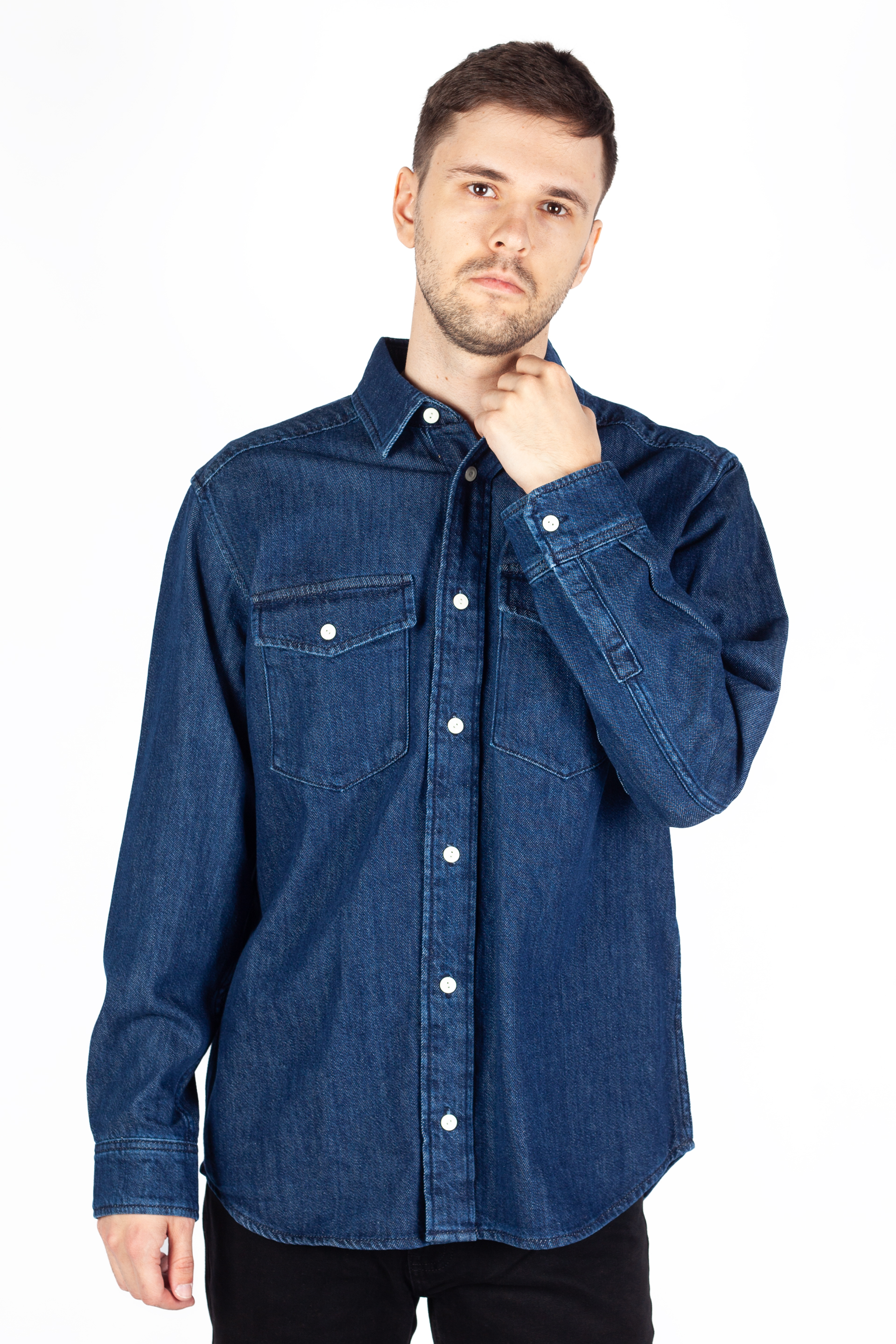 Džinsa krekls JACK & JONES 12275137-Dark-Denim