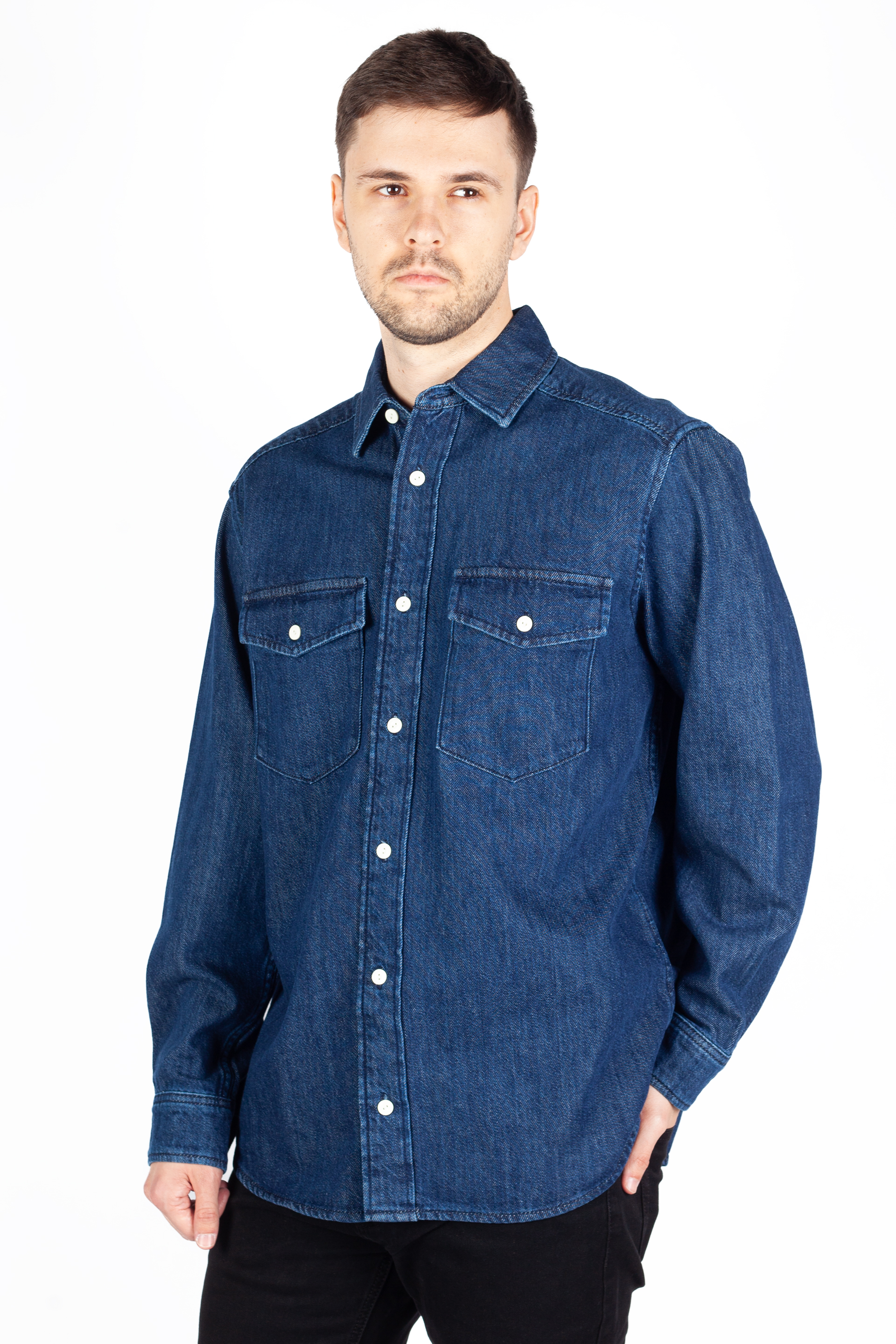 Džinsa krekls JACK & JONES 12275137-Dark-Denim