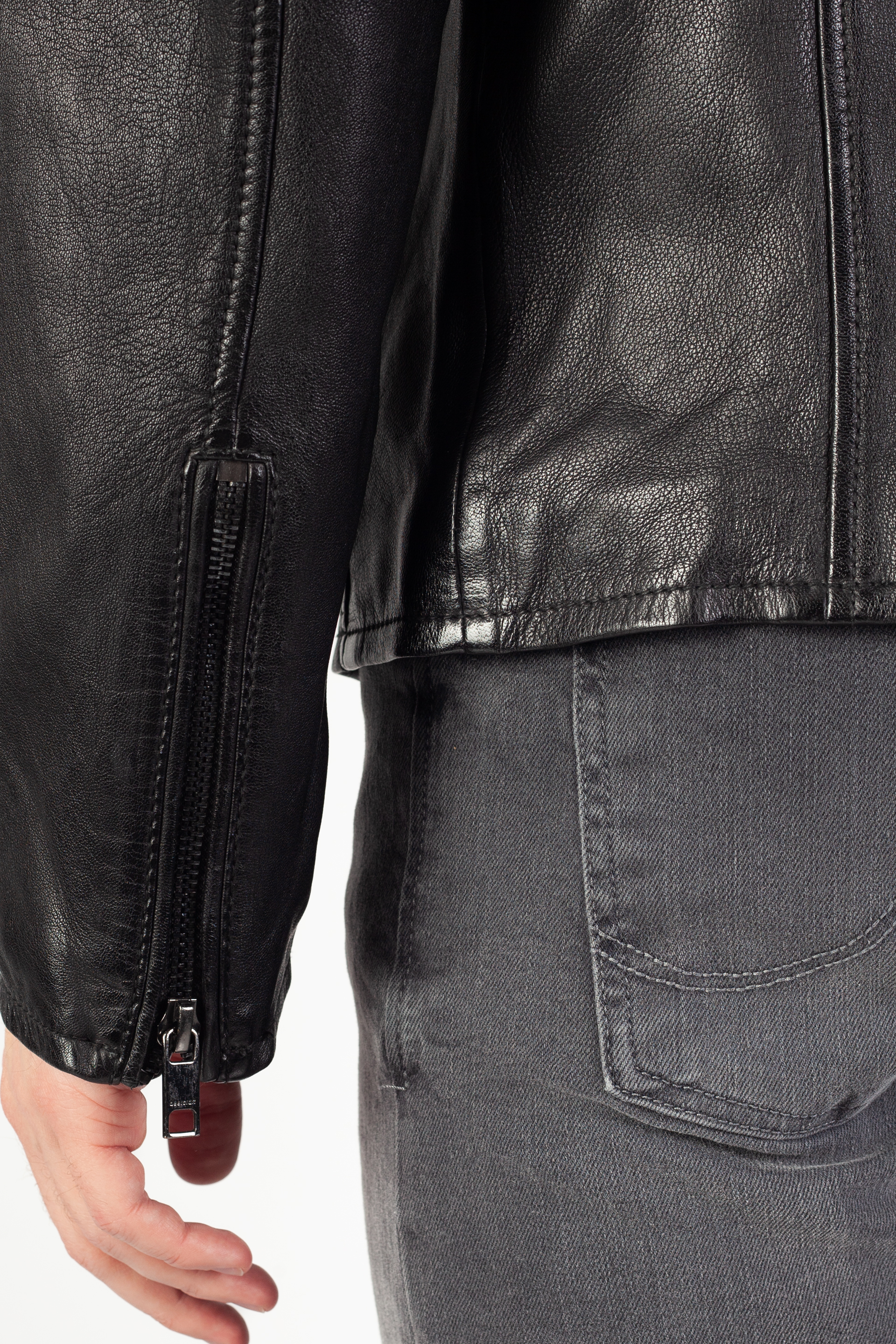 Ādas jaka DEERCRAFT DMKaris-LANIV-black