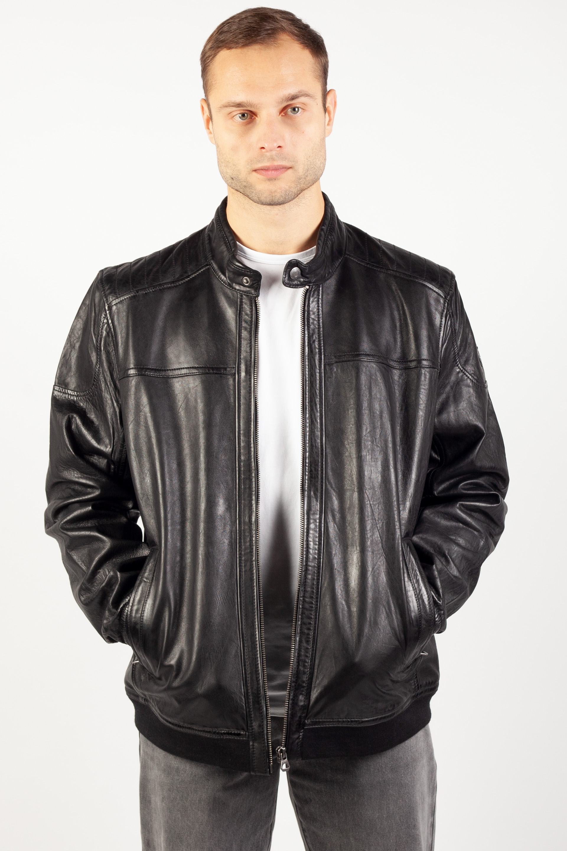 Ādas jaka GIPSY GMDewid-CF-LABUV-black