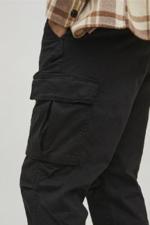Kargo bikses JACK & JONES 12216664-Black-SOLID