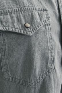 Džinsa krekls JACK & JONES 12138115-Light-Grey