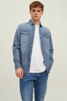 Džinsa krekls JACK & JONES 12138115-Medium-Blue