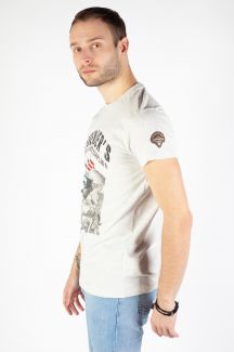 T-krekls LEGENDERS HELMET-OFFWHITE-MELANG