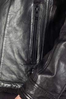 Ādas jaka ar oderi GIPSY 2201-0139-black