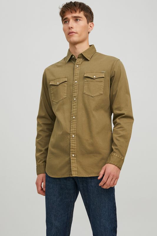 Džinsa krekls JACK & JONES 12138115-Forest-Night