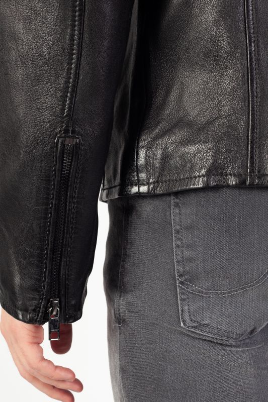 Ādas jaka DEERCRAFT DMKaris-LANIV-black