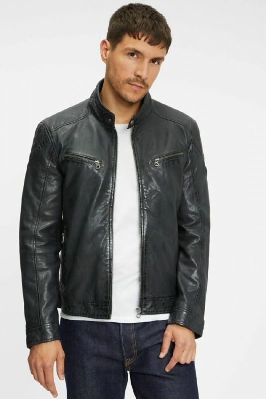 Ādas jaka GIPSY GMLyron-LAJORV-dark-blu