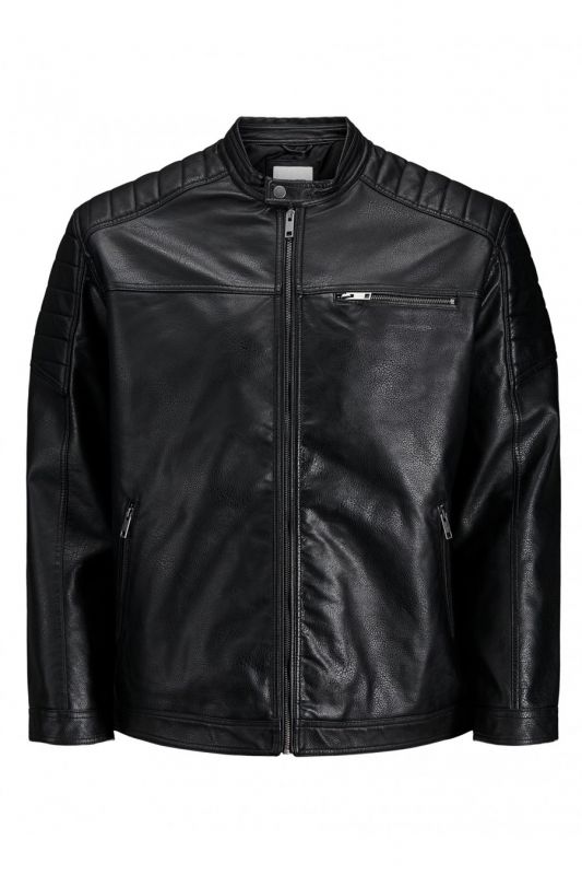 Ādas jaka JACK & JONES 12172908-Black