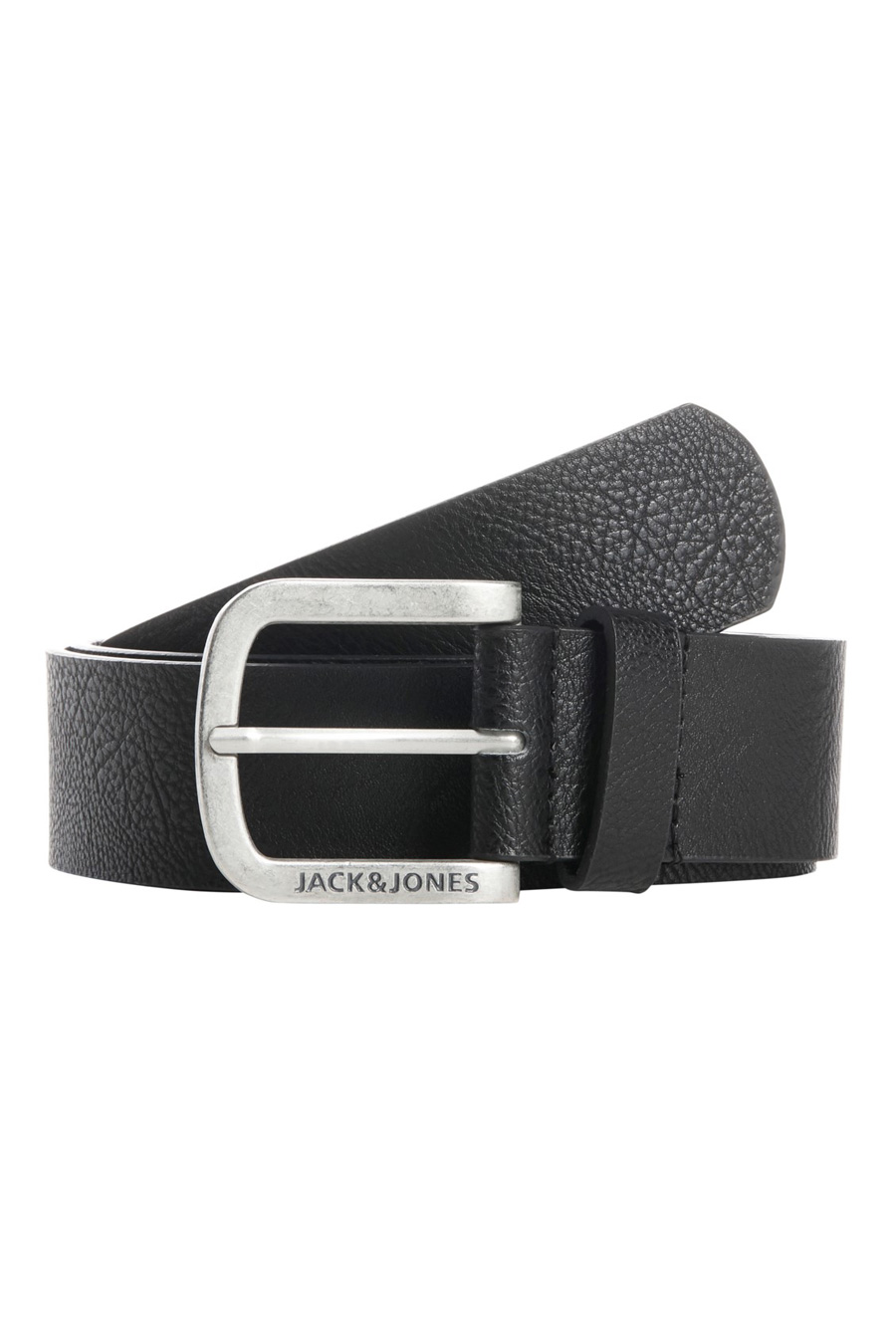 Кожаный ремень JACK & JONES 12120697-BLACK