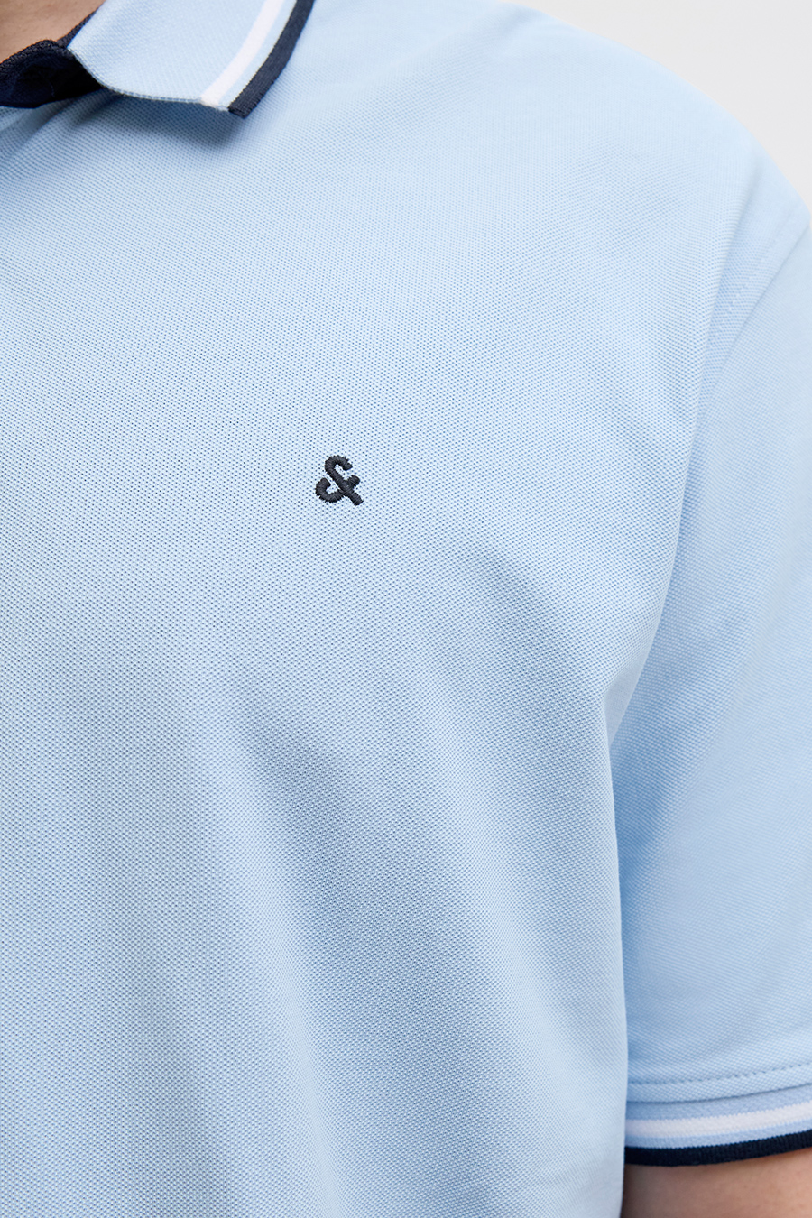 Рубашкa поло JACK & JONES 12143859-Chambray-Blue