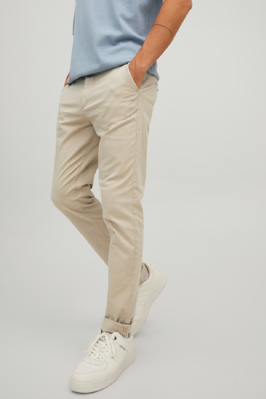 Классические брюки JACK & JONES 12206198-Dune-SOLID