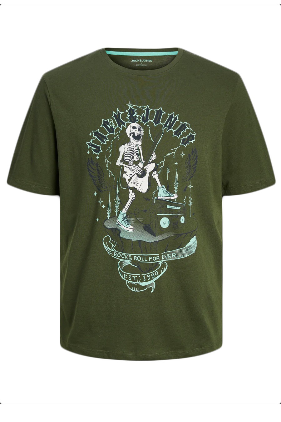 Футболкa JACK & JONES 12256782-Kombu-Green-B