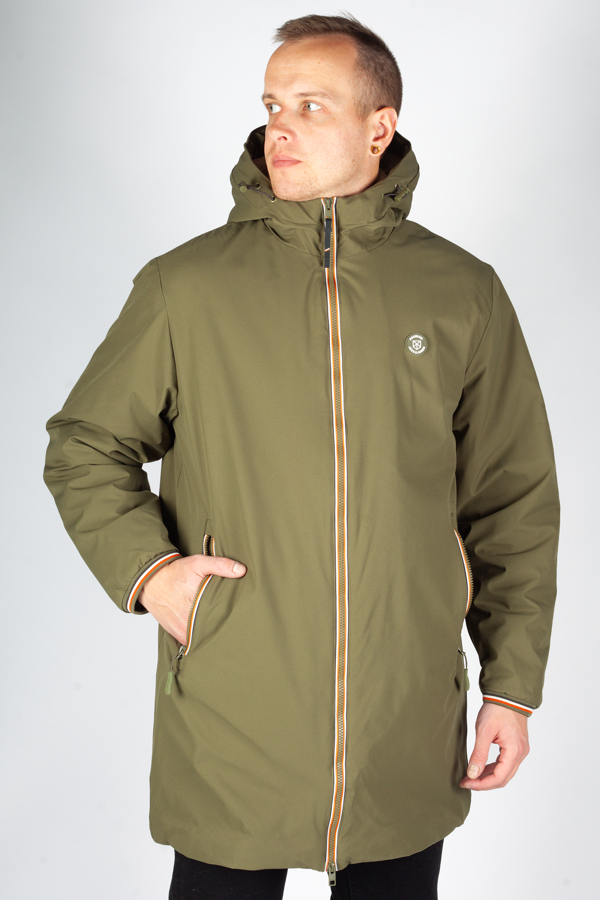 Зимняя куртка JACK & JONES 12288950-Olive-Night