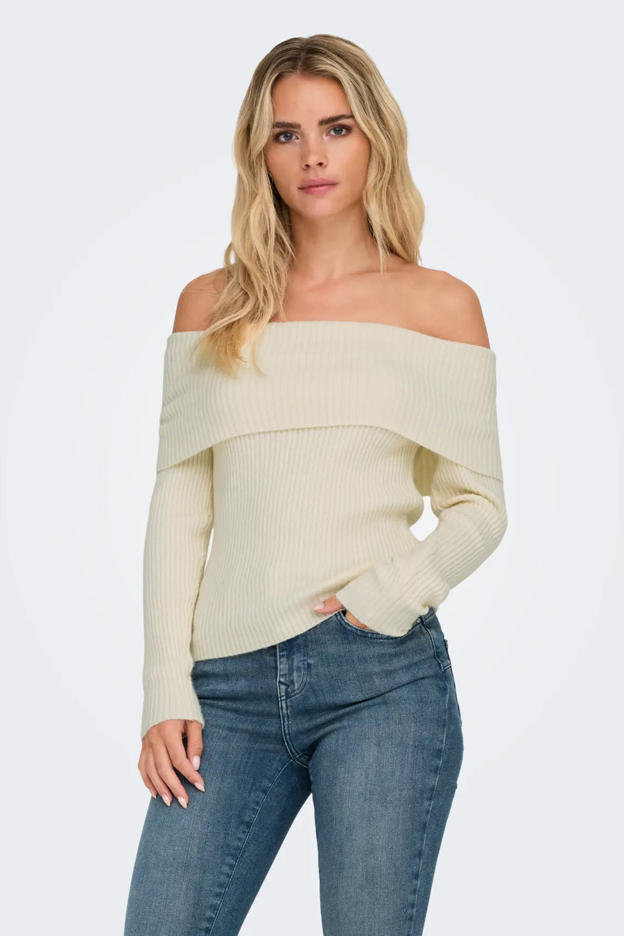 Свитер ONLY 15311830-Whitecap-Gray