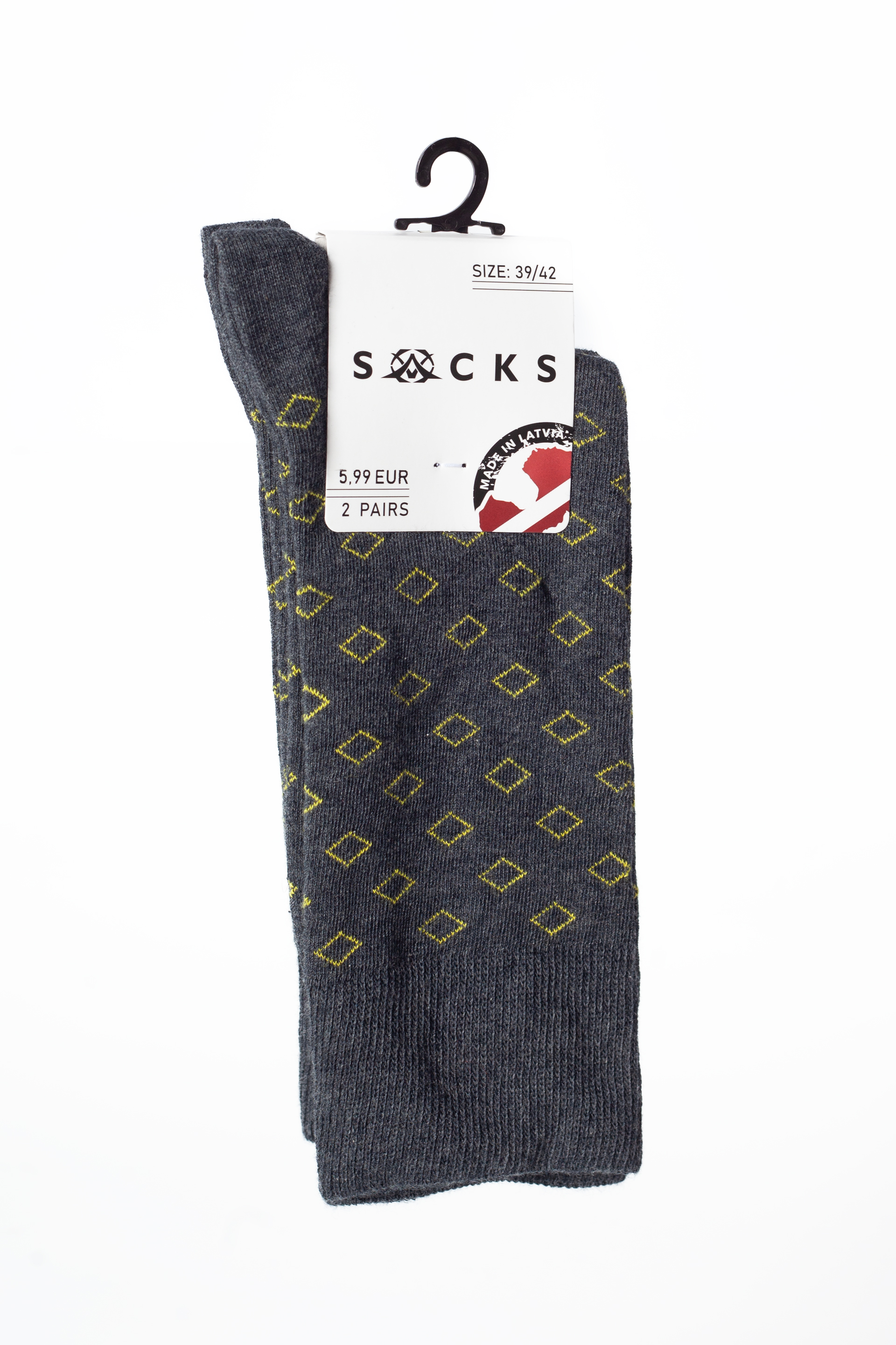 Носки X JEANS 18S98-3-2P-GREY-YELLOW