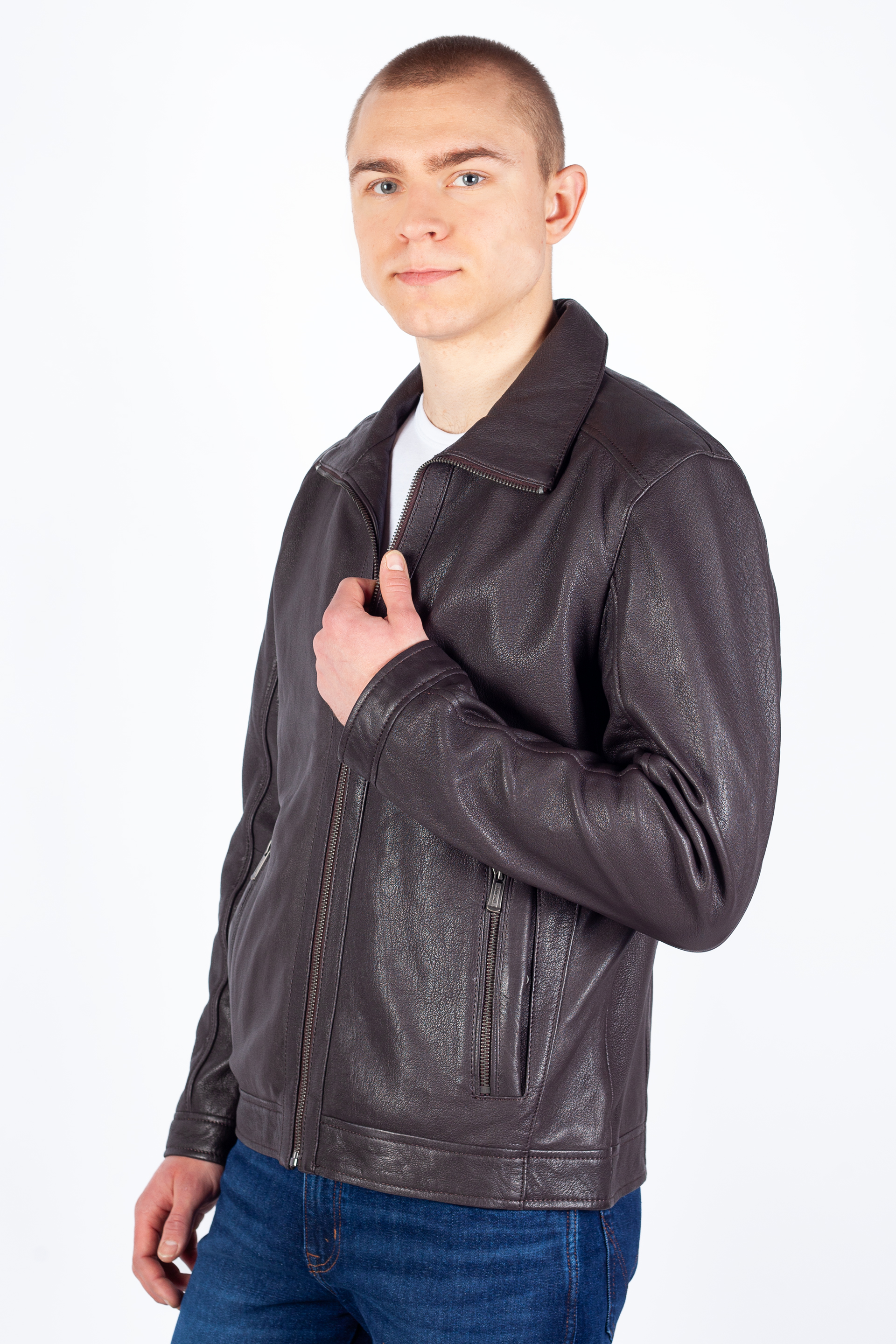 Кожаная куртка DEERCRAFT 3701-0127-dark-brown