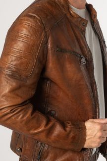 Кожаная куртка MAURITIUS 1201-0666-cognac