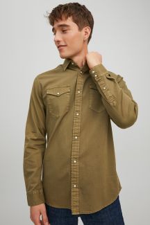 Джинсовая рубашка JACK & JONES 12138115-Forest-Night