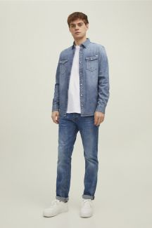 Джинсовая рубашка JACK & JONES 12138115-Medium-Blue
