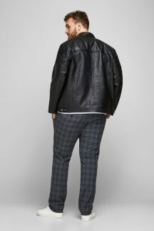Кожаная куртка JACK & JONES 12172908-Black