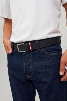 Кожаный ремень JACK & JONES 12219179-Black